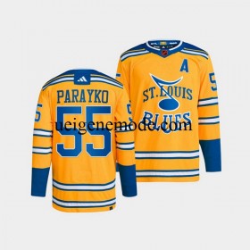 Herren St. Louis Blues Eishockey Trikot Colton Parayko 55 Adidas 2022-2023 Reverse Retro Gelb Authentic